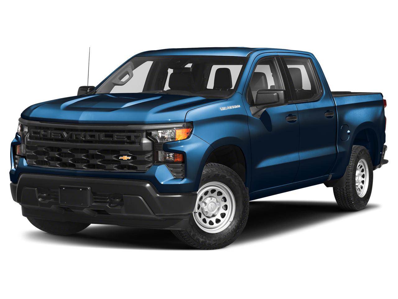 2022 Chevrolet Silverado 1500 LTZ in Dark Ash Metallic — front three-quarter view