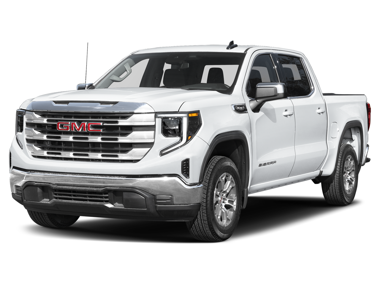 2025 GMC Sierra 1500 SLT in Onyx Black — front three-quarter view