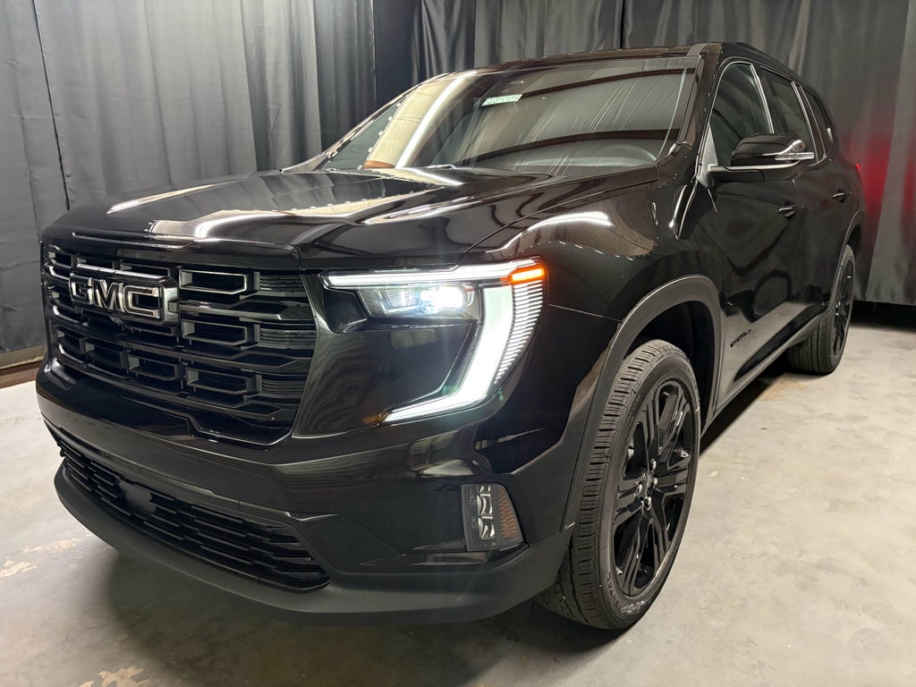 2026 GMC Acadia Elevation in Ebony Twilight Metallic — front three-quarter view