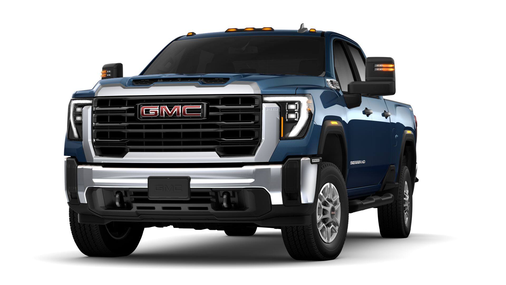 2026 GMC Sierra 2500 HD Pro in Downpour Metallic — front three-quarter view