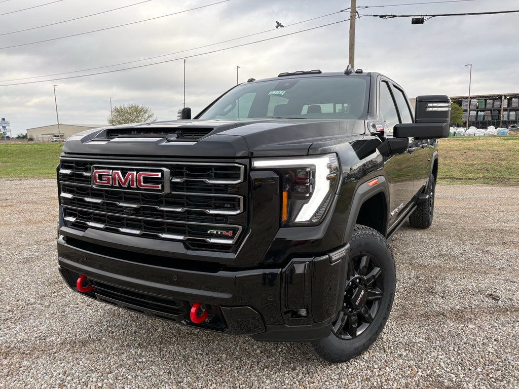 2026 GMC Sierra 2500 HD AT4 in Onyx Black — front three-quarter view