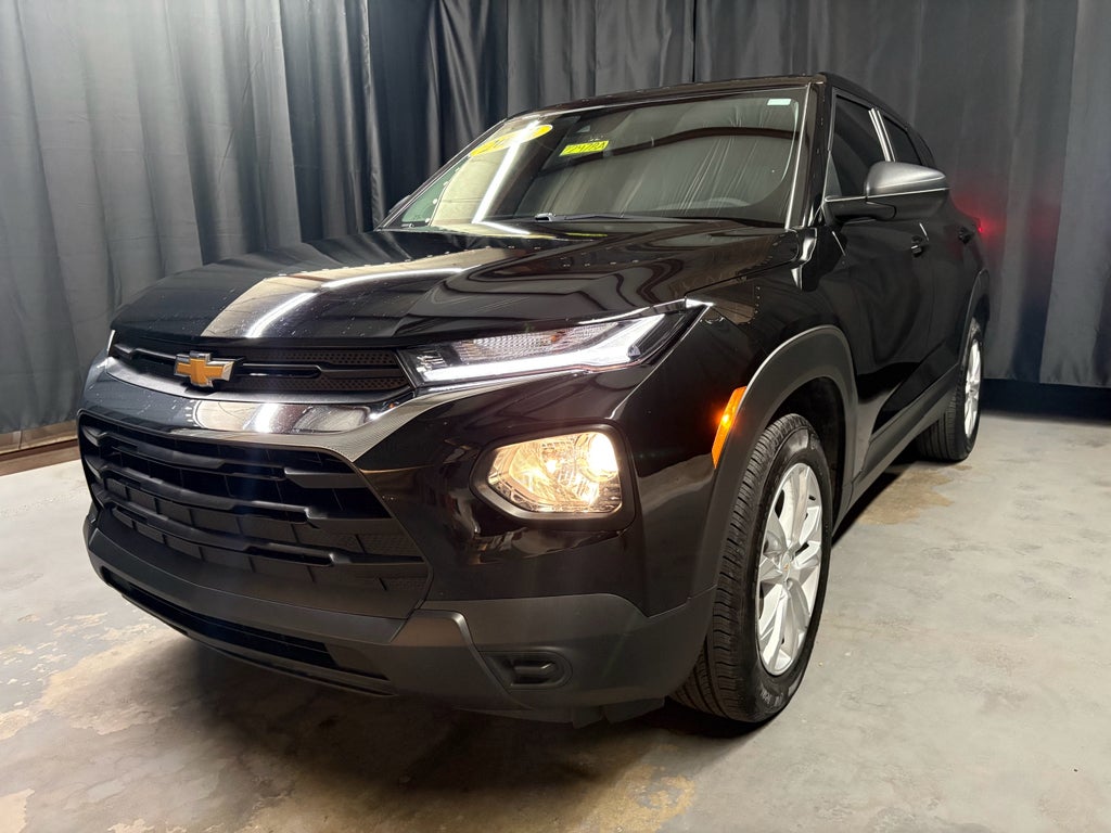 2023 Chevrolet Trailblazer LS in Mosaic Black Metallic — front three-quarter view